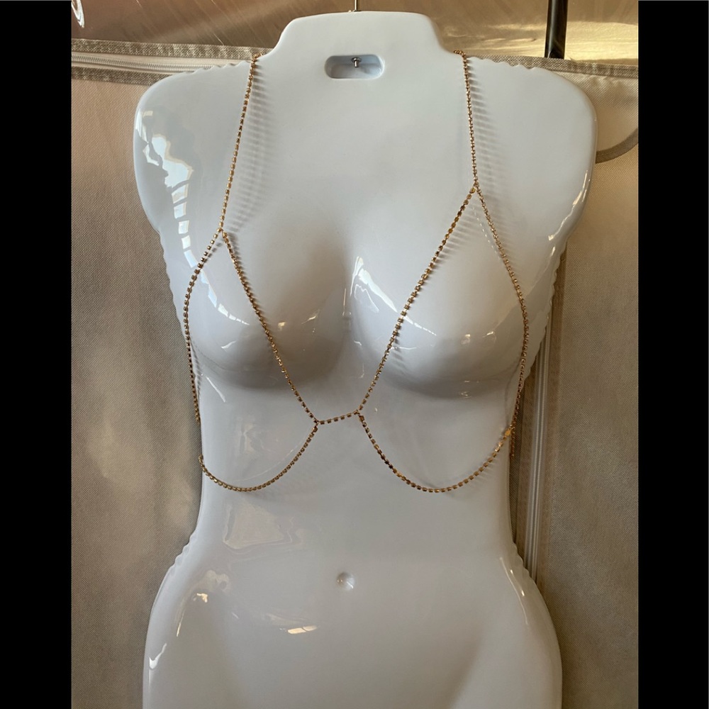 Rhinestone Top Gold